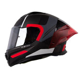 Casco Shaft 596 Fick Negro Rojo Visor Silver